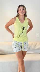 Pijama Short Blusa Manga Sisa