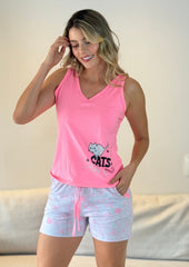 Pijama Short Blusa Manga Sisa