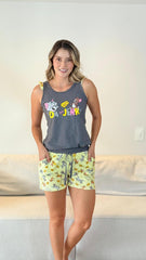 Pijama Short Blusa Bolero