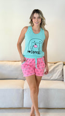 Pijama Short Blusa Manga Sisa